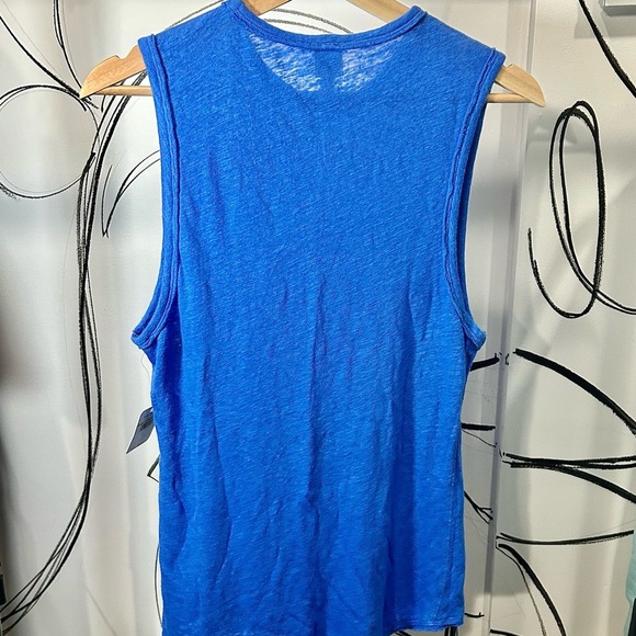 Free People Cotton-Linen Blend Bodysuit, Royal Blue Women’s Size Small, NWT - Picture 6 of 7
